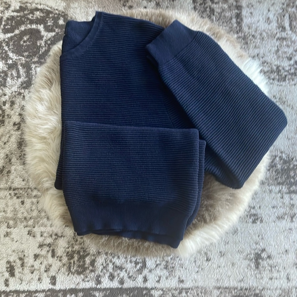 Zara Navy Blue Crewneck Sweater
